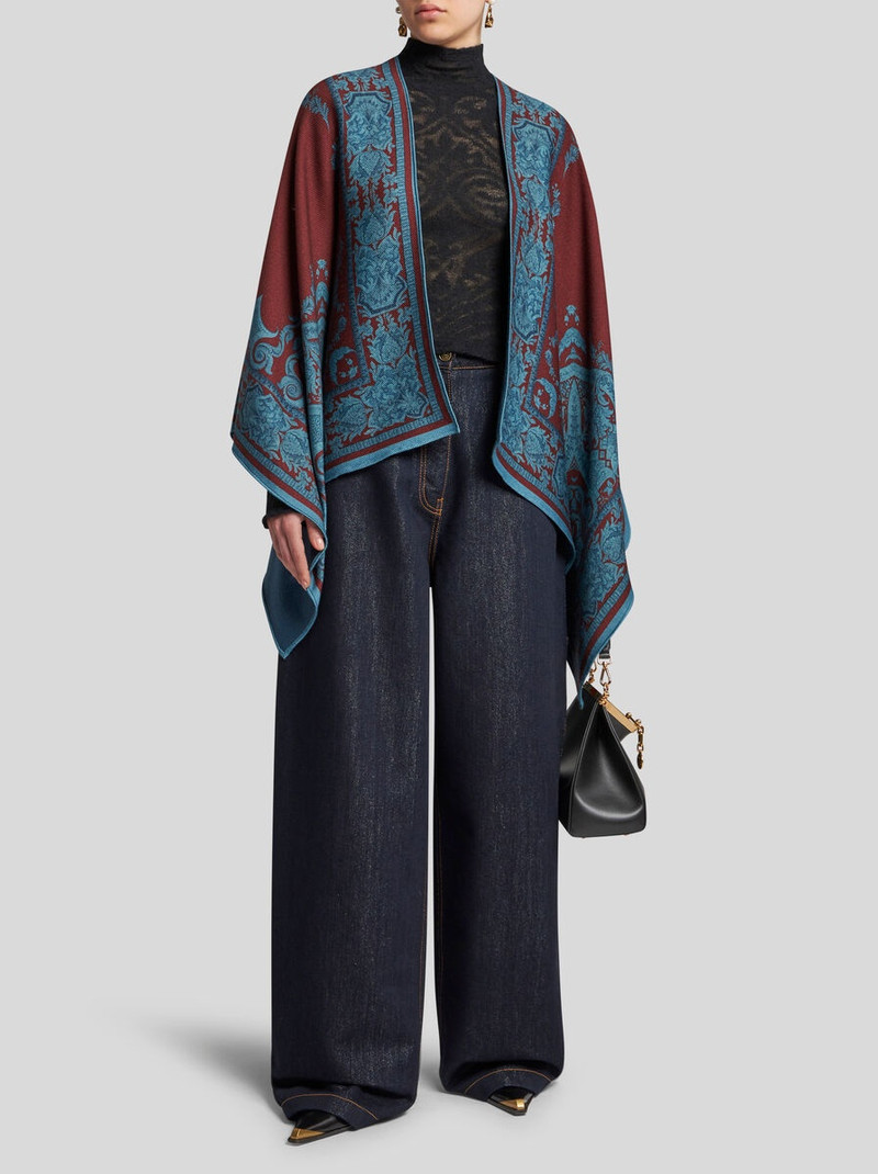 Etro WOOL CAPE WITH PRINT outlook
