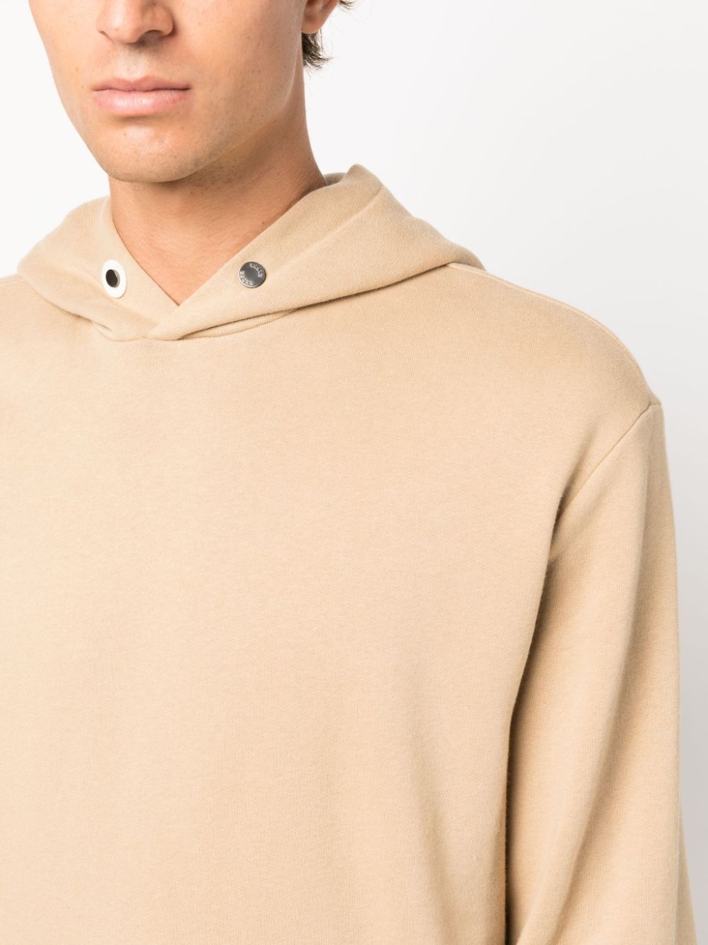 slouchy-hood cotton blend hoodie - 5