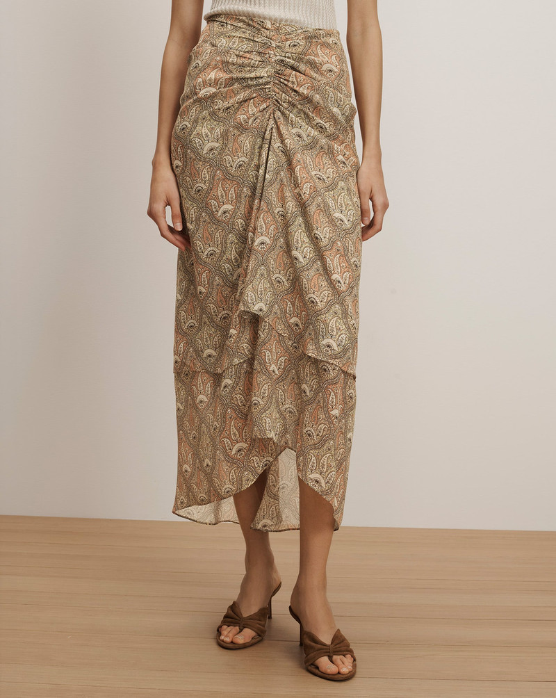 SIRA SILK MIDI SKIRT 3