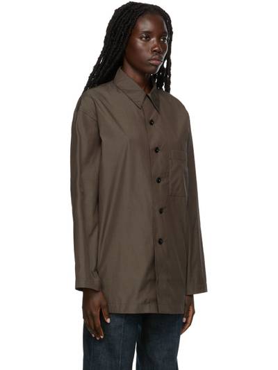 Lemaire Brown Cotton Pyjama Shirt outlook