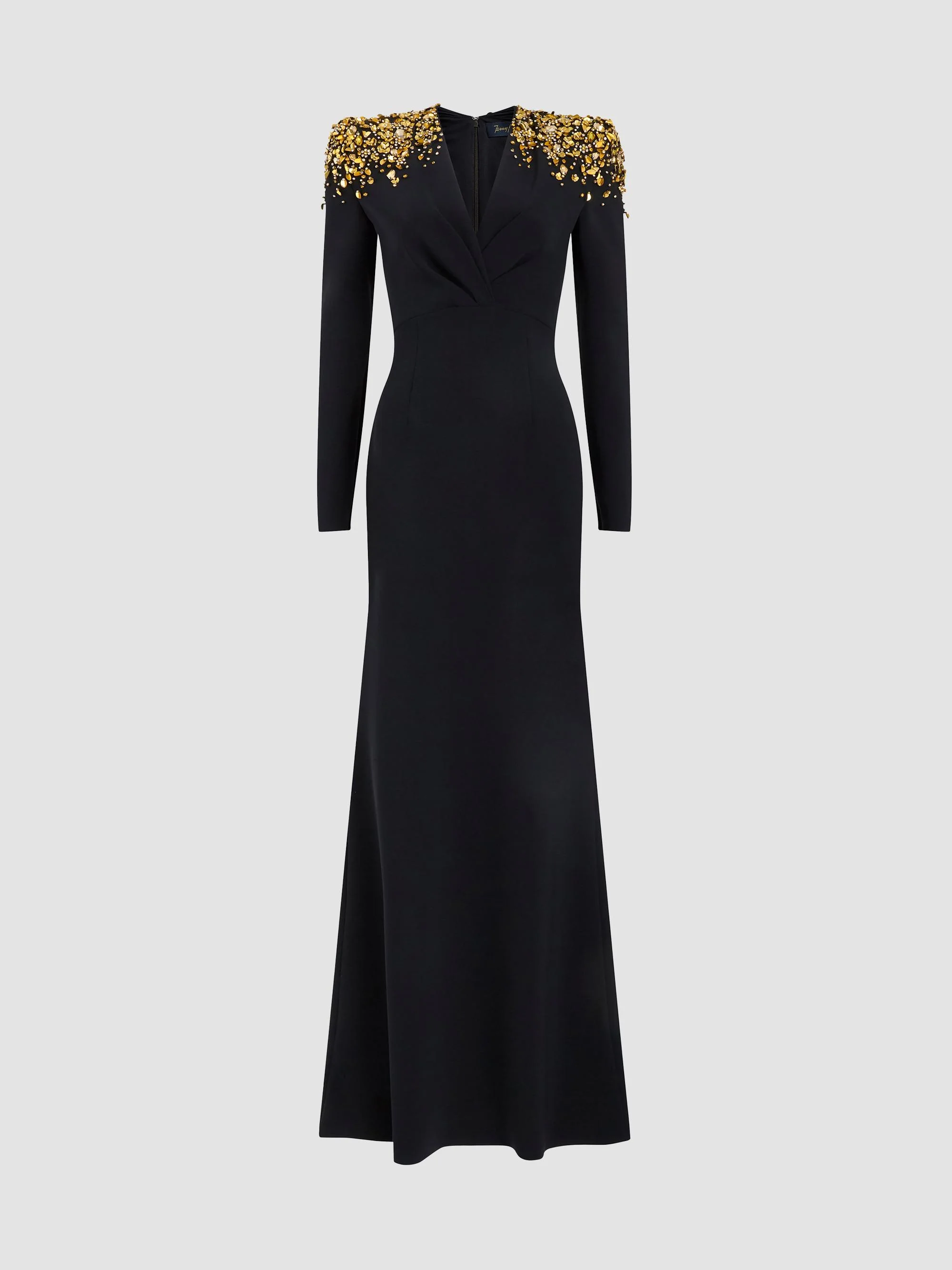 Women's Quicksilver Embellished Gown - Liquorice - 1