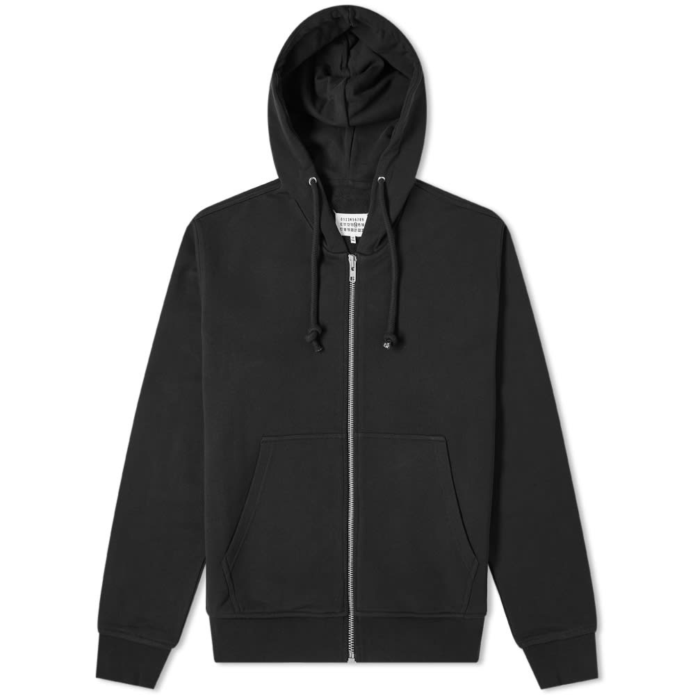 Maison Margiela 14 Leather Elbow Patch Zip Hoody - 1