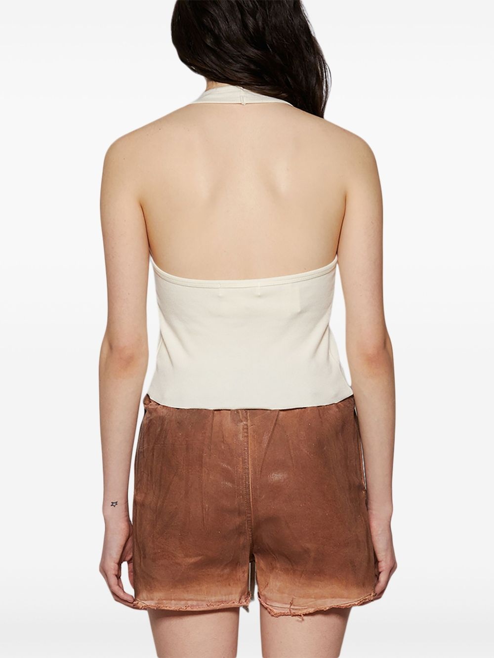 halterneck open-back top - 5