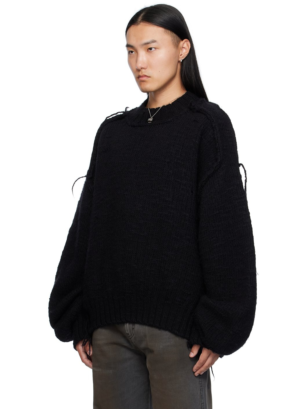 Black Kingpin Knit Sweater - 4