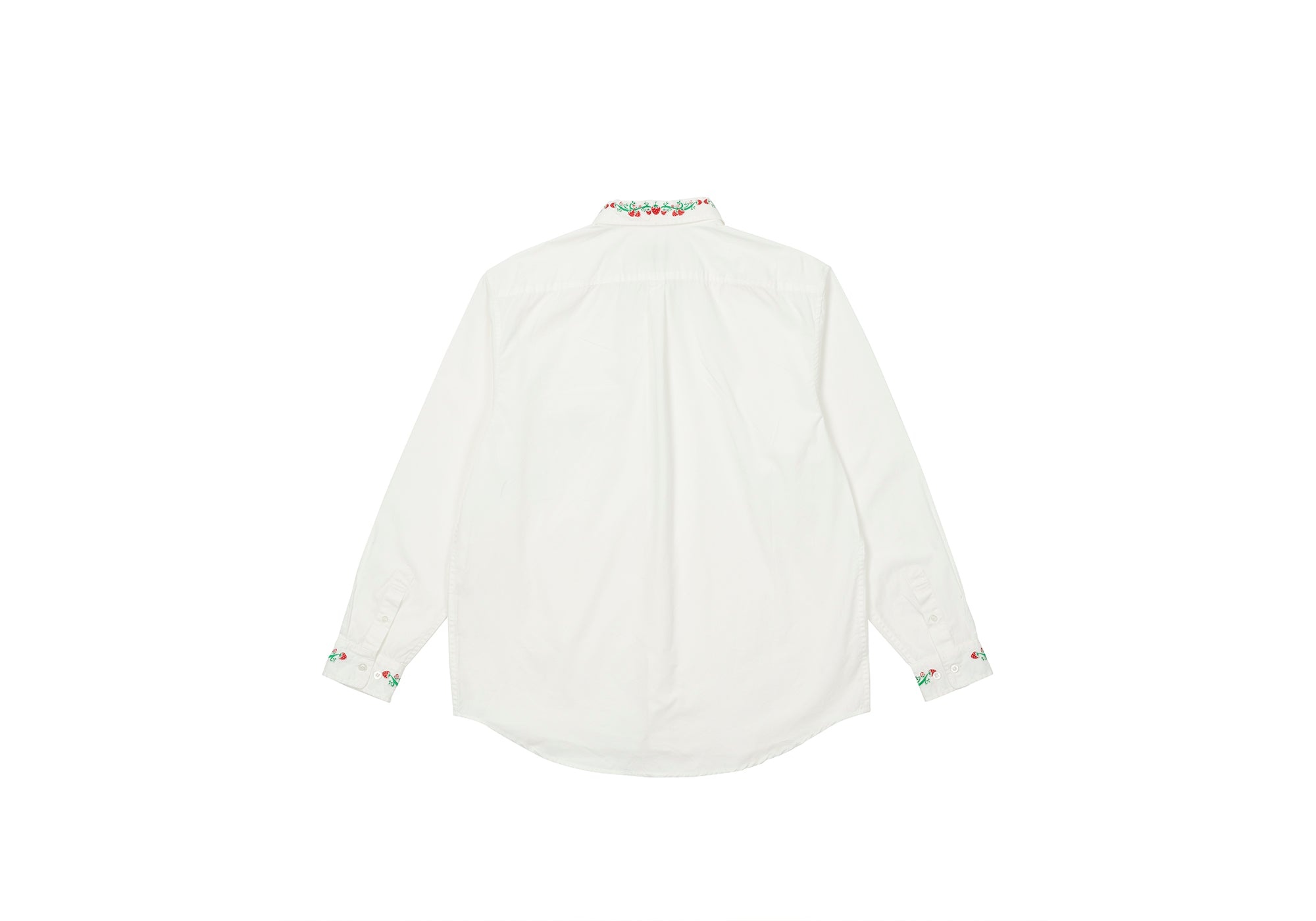 STRAWBERRY EMBROIDERY DENIM SHIRT WHITE - 2