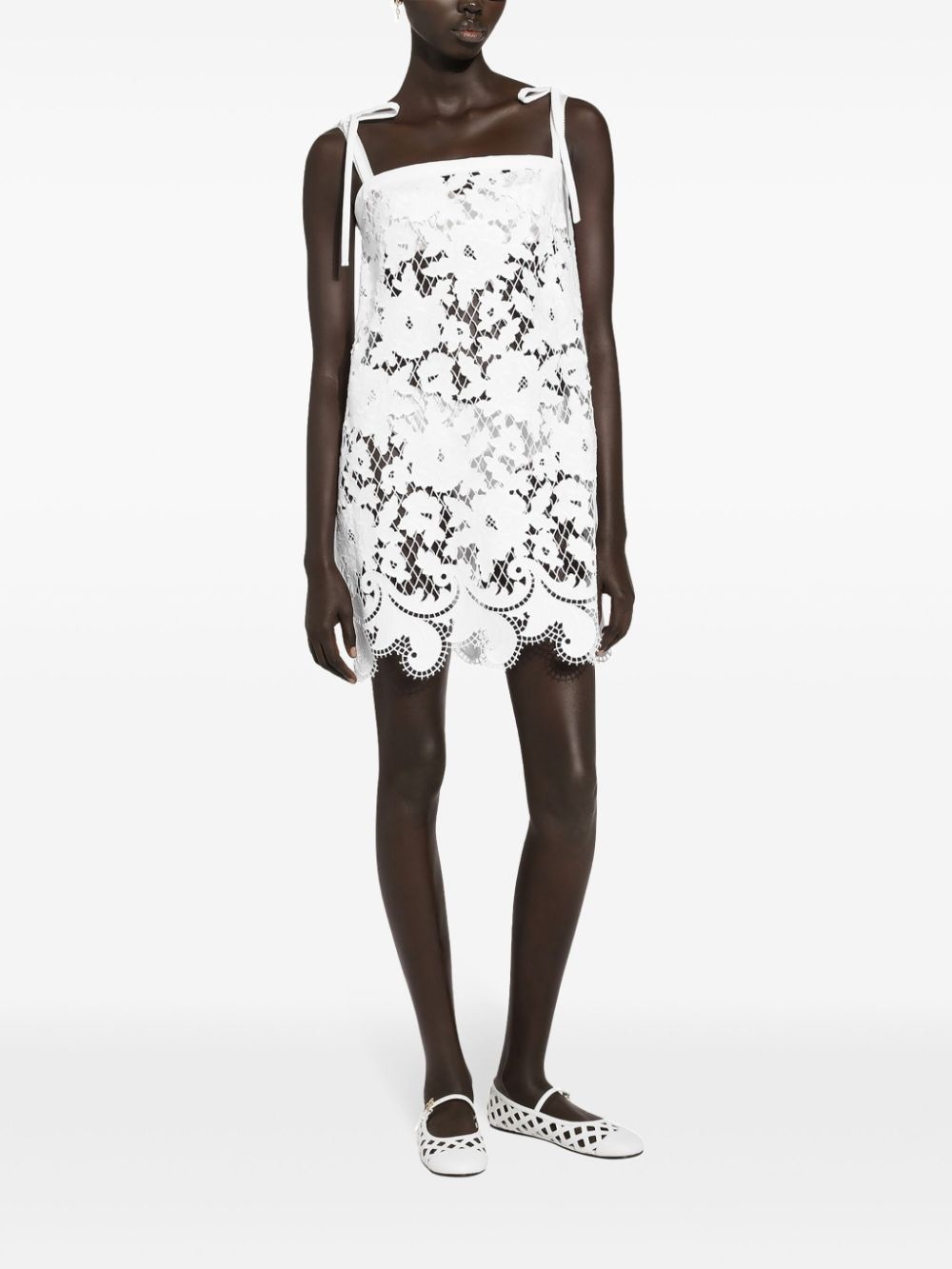 embroidered mesh minidress - 3