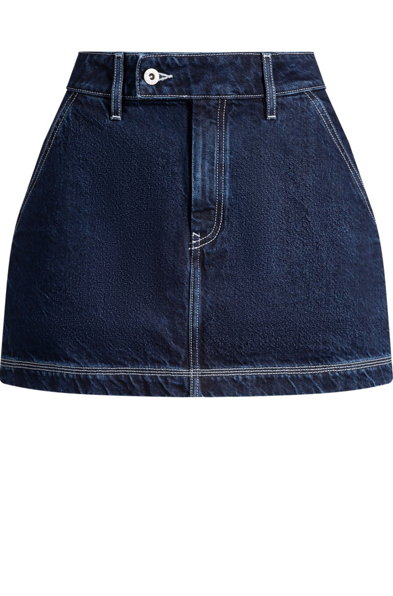 DENIM MINI SKIRT WITH CONTRAST STITCHING 1