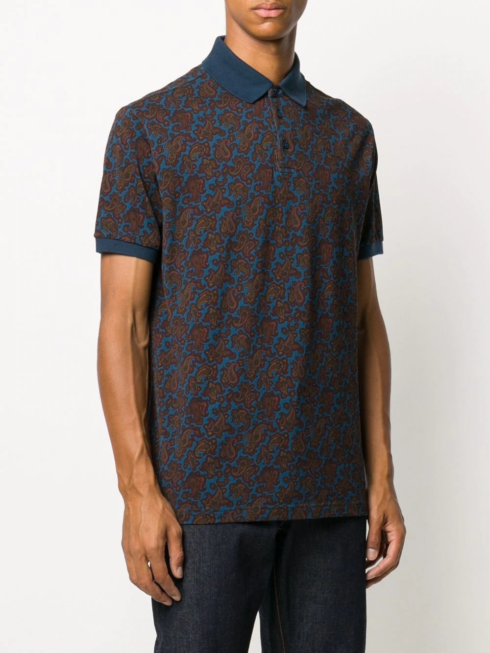 paisley print polo shirt - 3