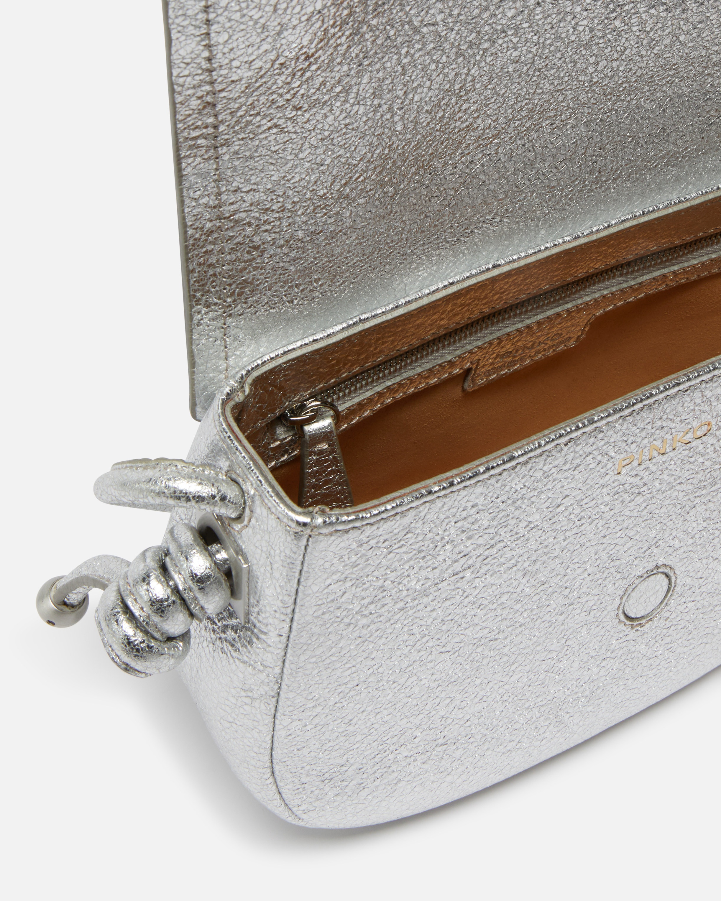CROSSBODY MINI SADDLE BAG IN LAMINATED LEATHER - 4