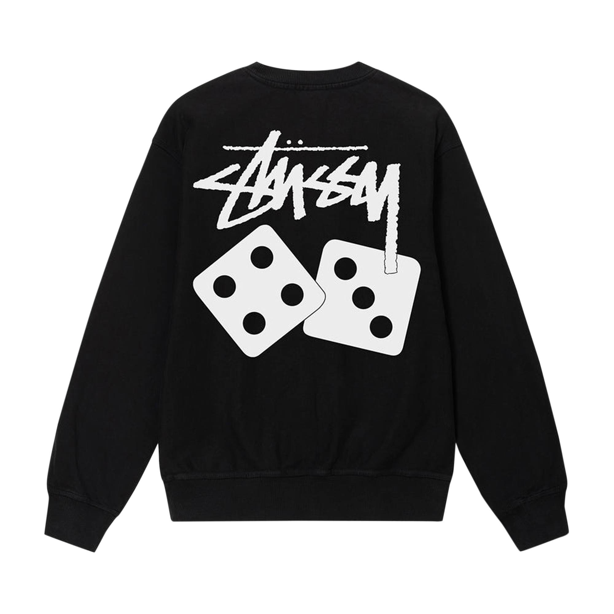 Stussy Dice Pigment Dyed Crew 'Black' - 2