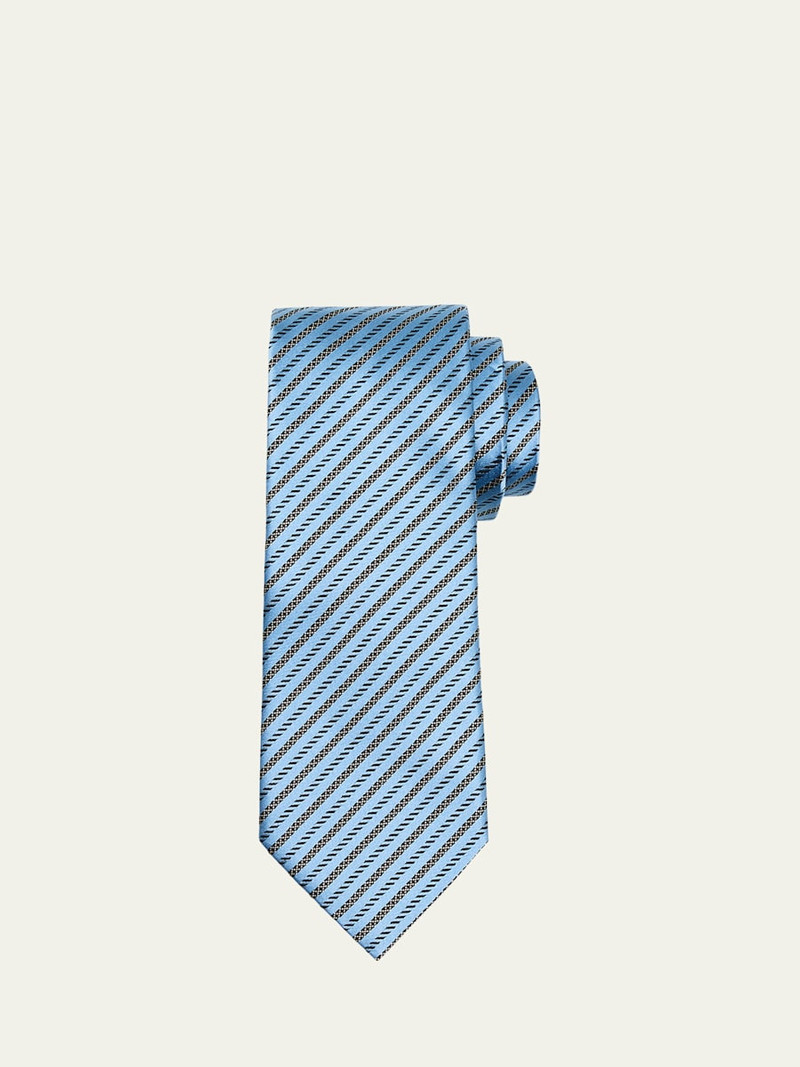 Men's Satin Micro-Stripe Silk Tie 1