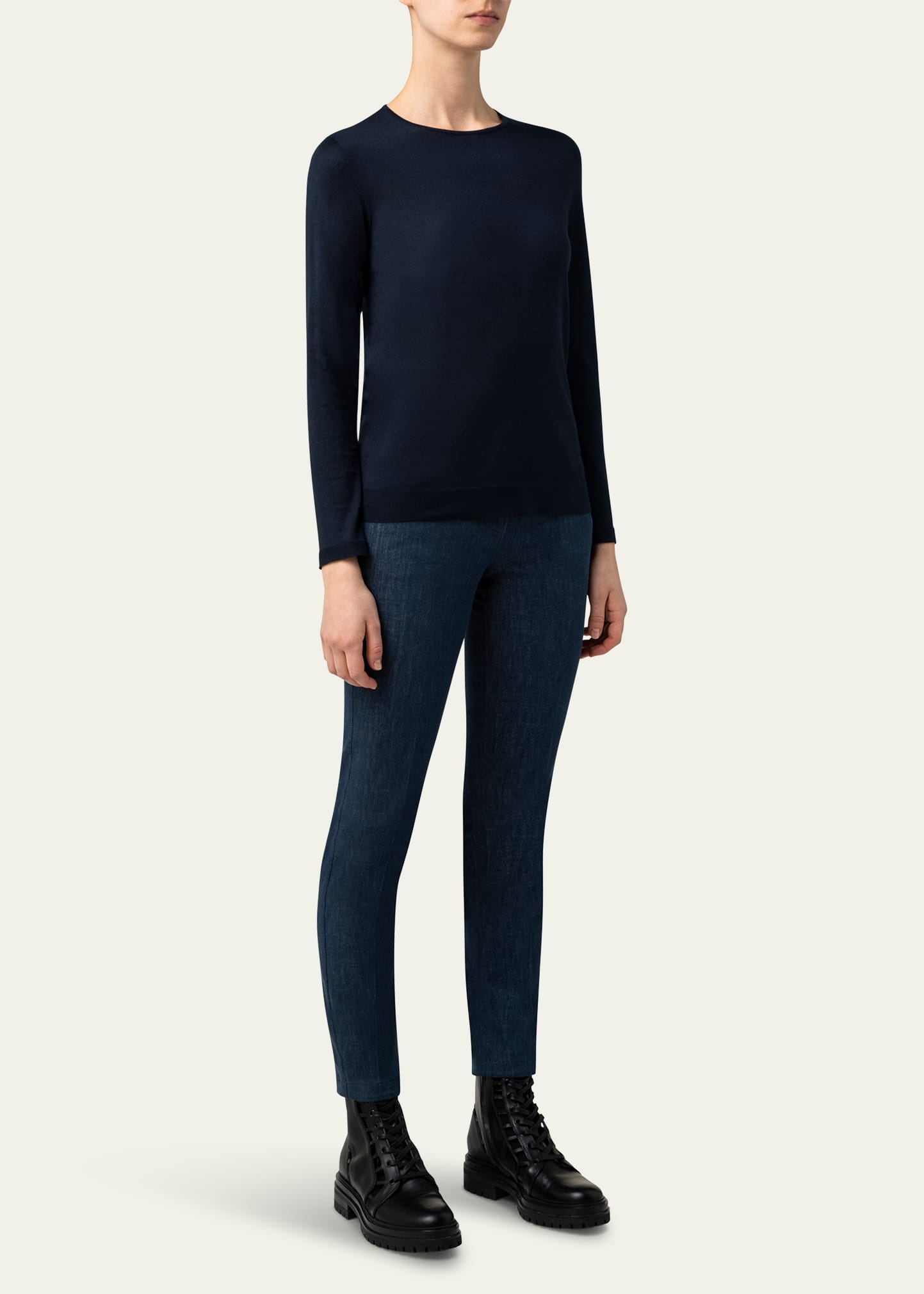 Fine Gauge Cashmere Silk Sweater - 4