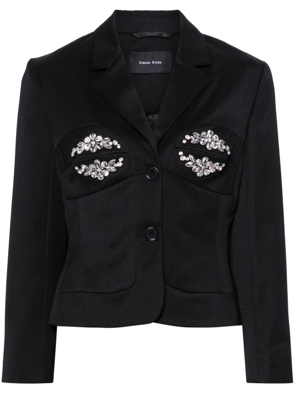 crystal-embellished blazer - 1