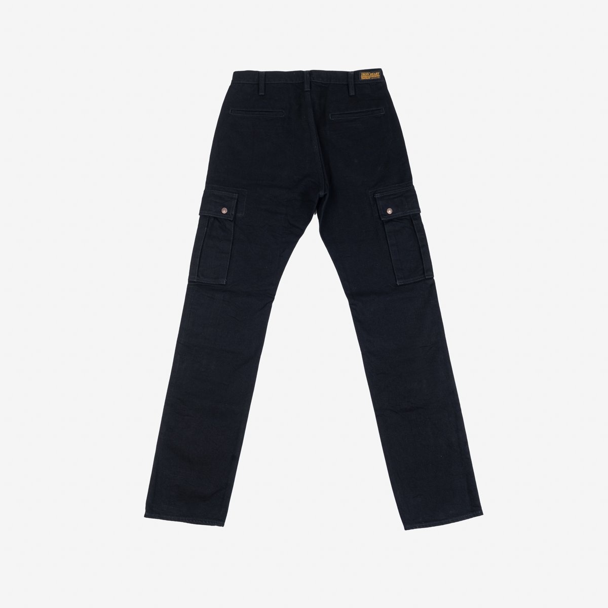 IHDR-502bb 14oz Selvedge Denim Cargo Pants - Black/Black - 4