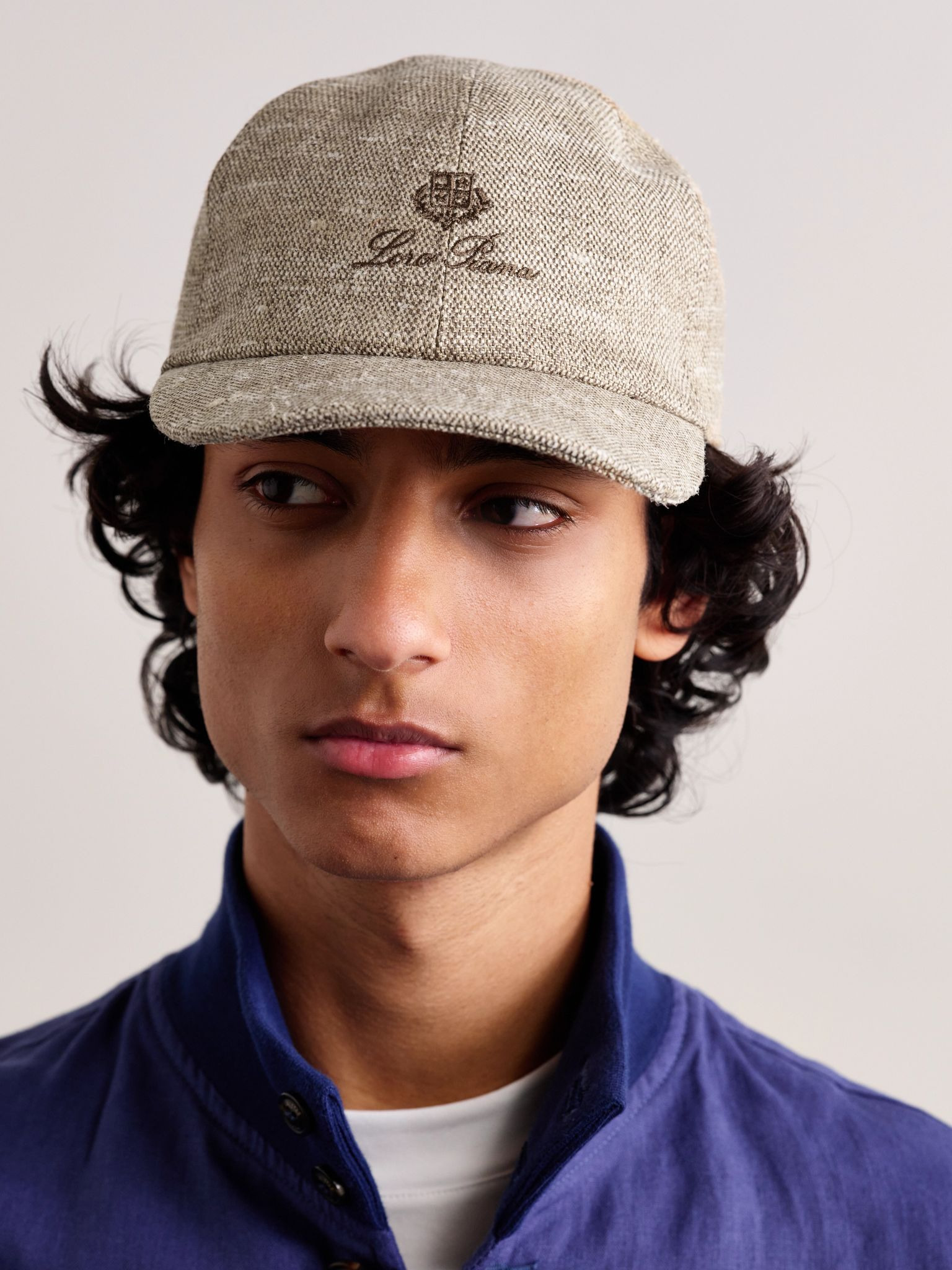 Logo-Embroidered Rain System® Linen and Silk-Blend Tweed Baseball Cap Brown - 2