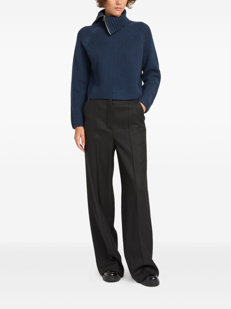 Yves Salomon flannel tailored trousers outlook