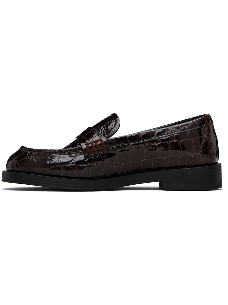JIMMY CHOO Burgundy Ivy Loafers outlook