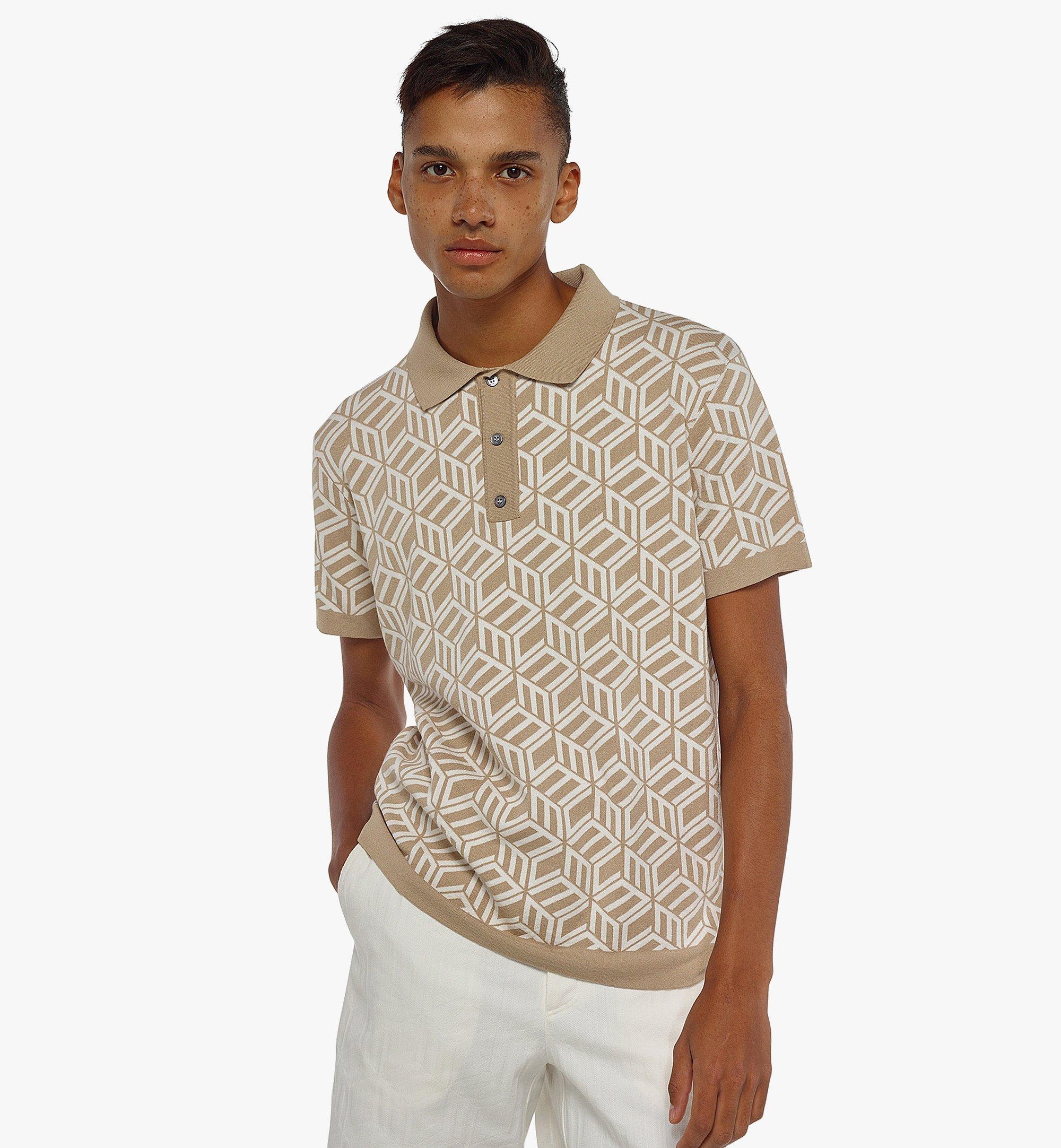 Men’s Cubic Monogram Knit Polo - 2