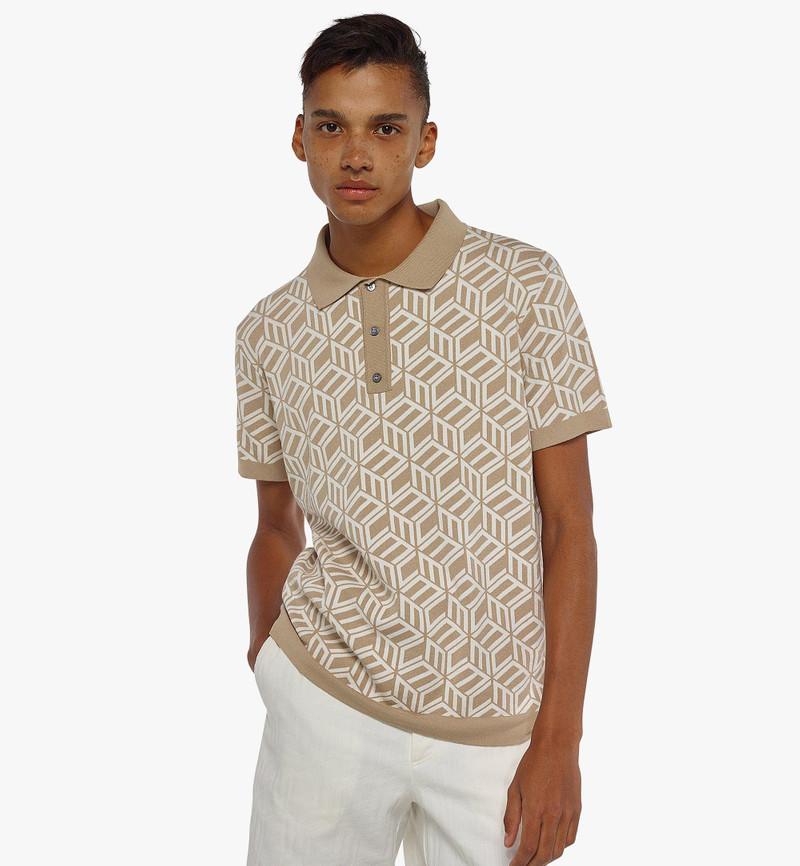 MCM Men’s Cubic Monogram Knit Polo outlook