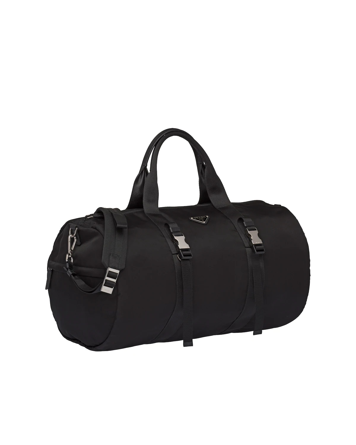 Nylon and Saffiano leather duffel bag - 3