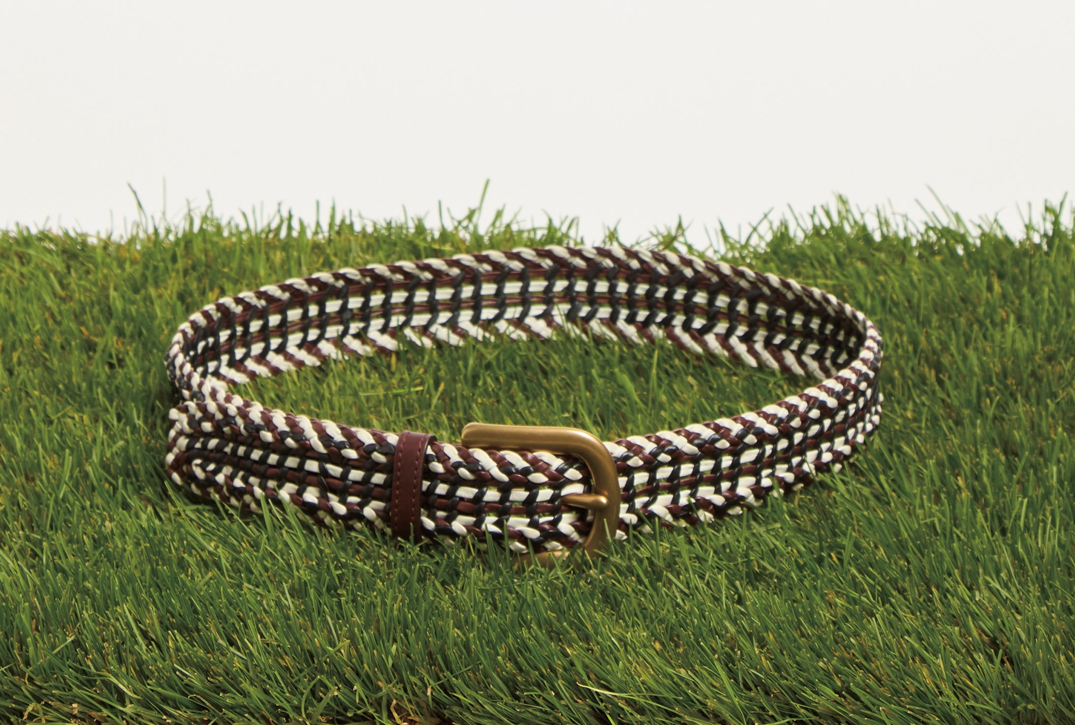 Sam Braided Belt in Chocolate Multi Leather - 4