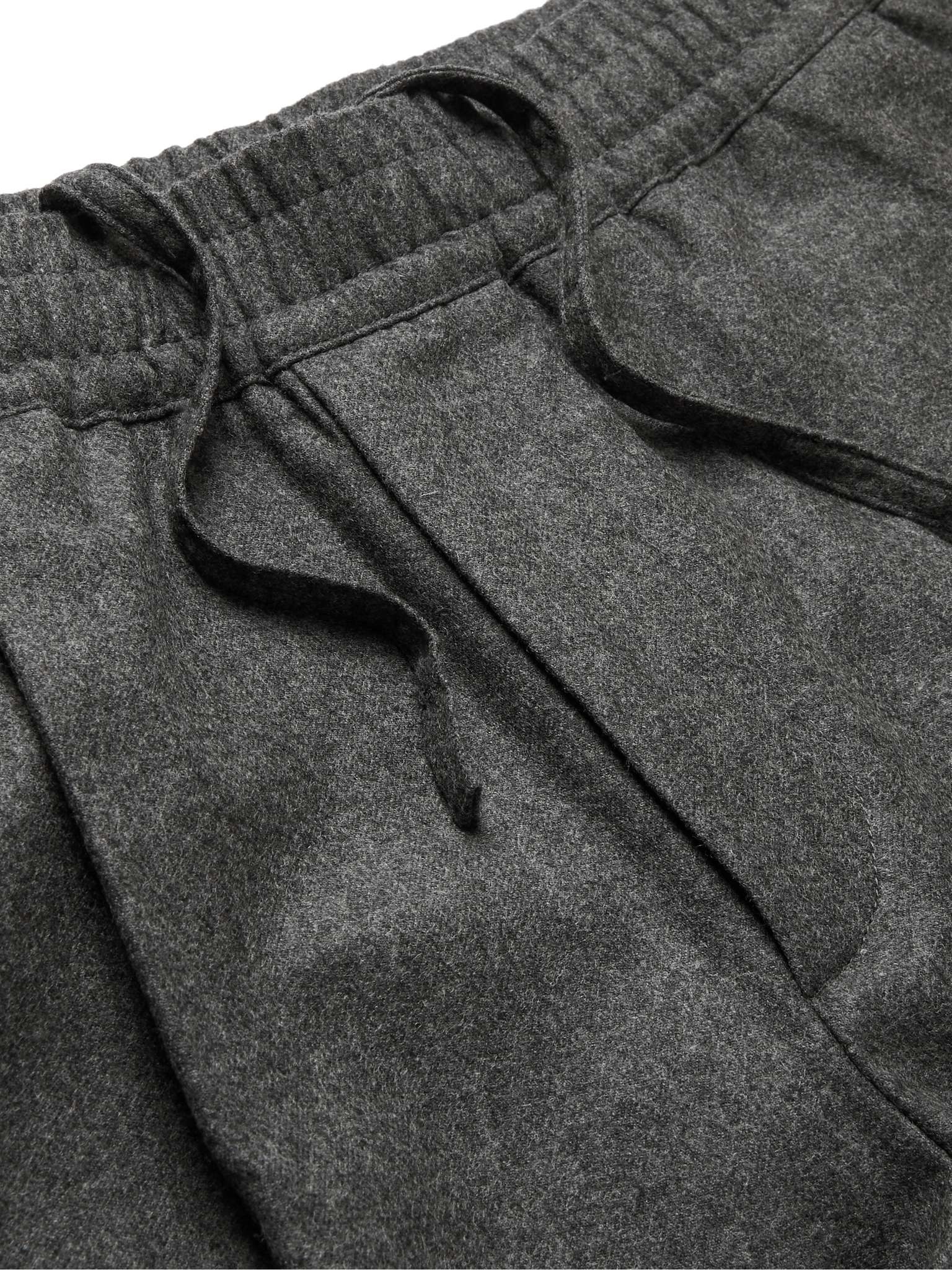 Tapered Wool and Cashmere-Blend Drawstring Trousers - 3