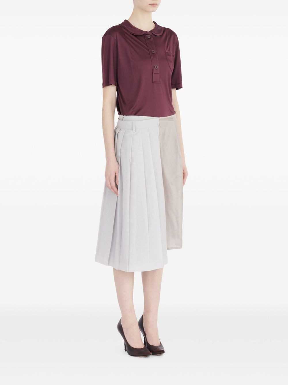 pleated midi skirt - 3
