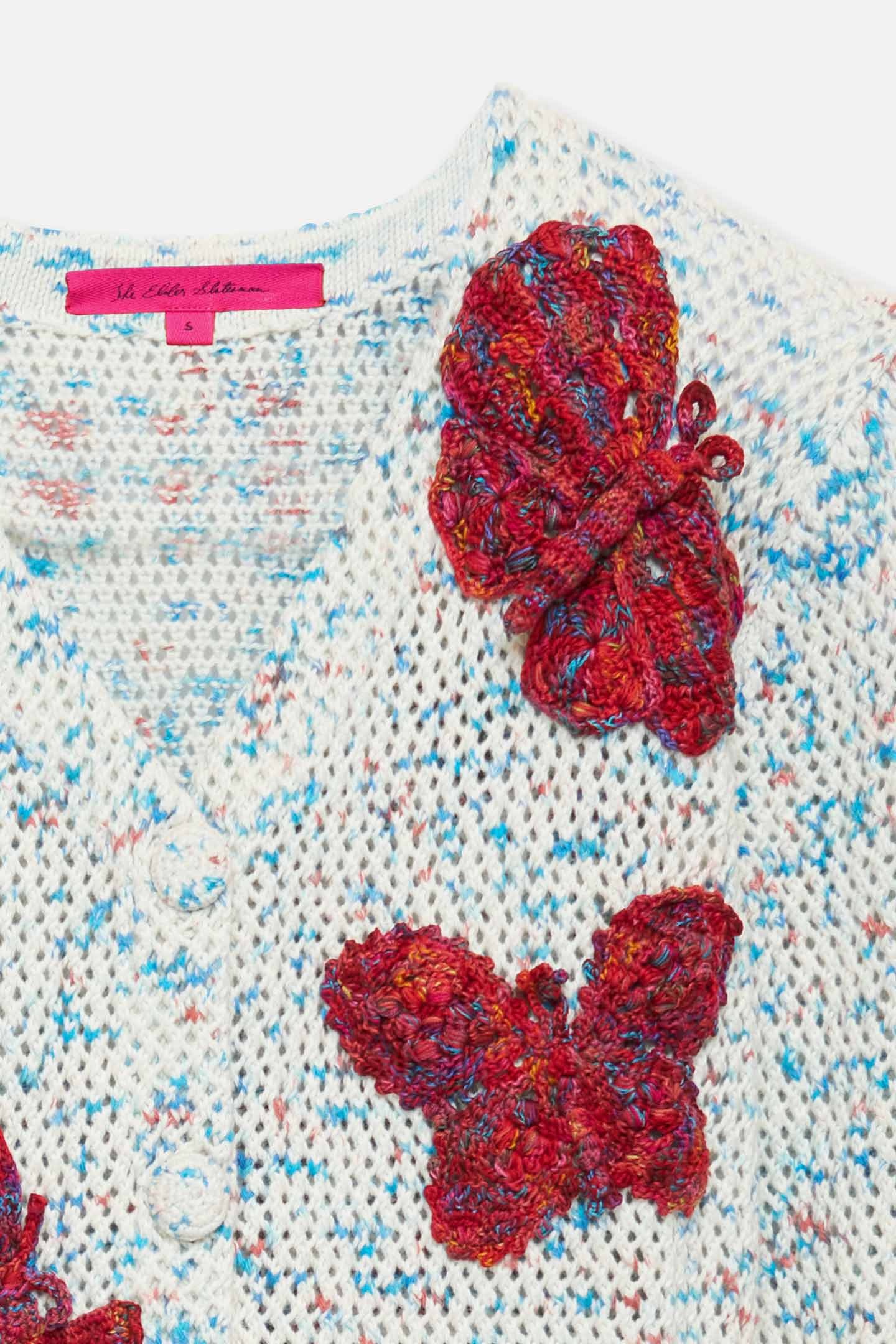 BUTTERFLY APPLIQUE CARDIGAN - 5