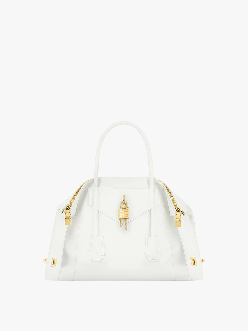 MEDIUM ANTIGONA SOFT LOCK BAG IN SMOOTH LEATHER 1