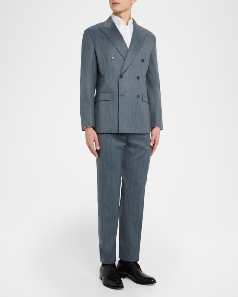 Brioni Men's Wool Plume Double-Breasted Suit outlook