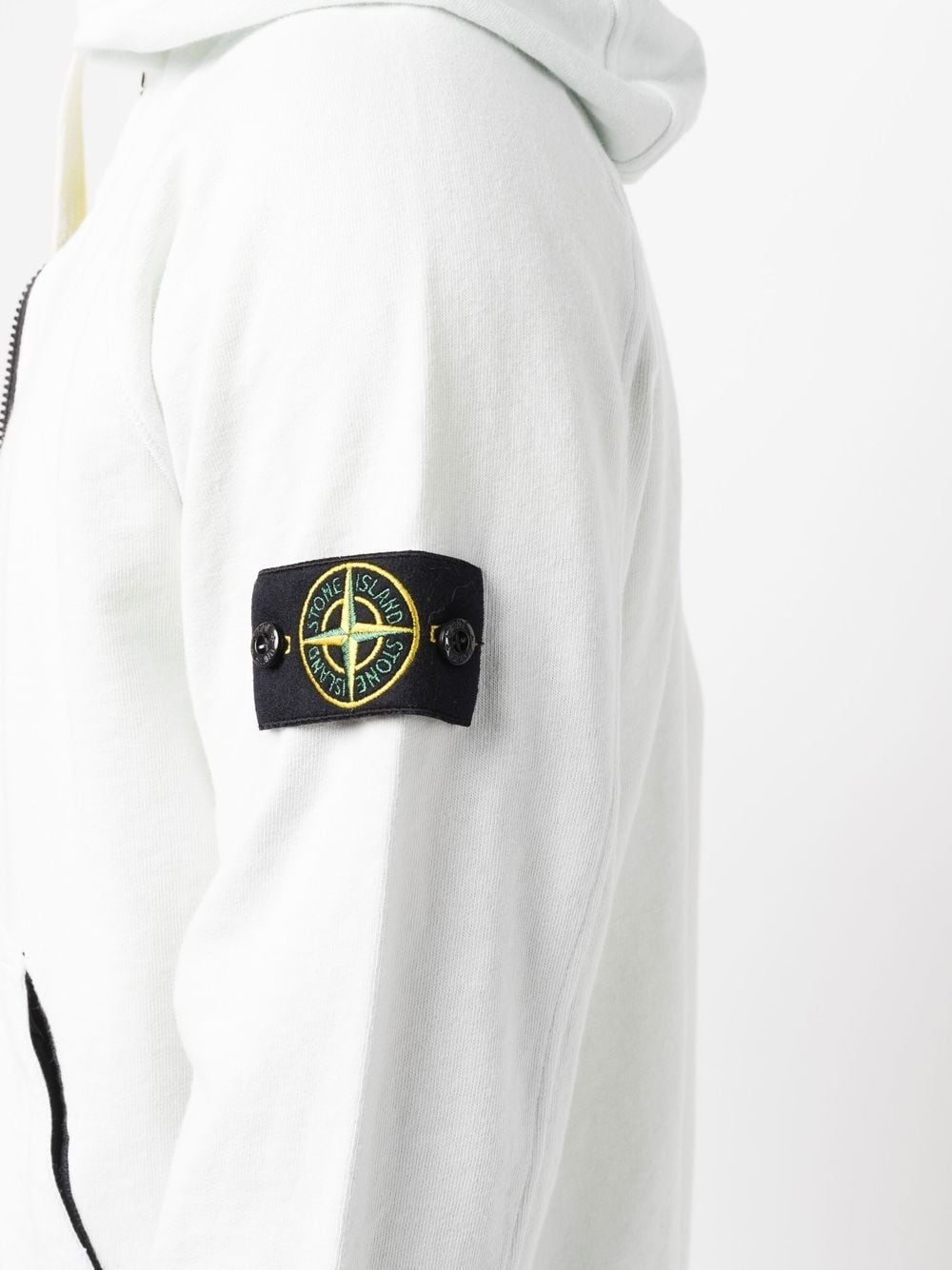 Compass-patch zip-up hoodie - 5