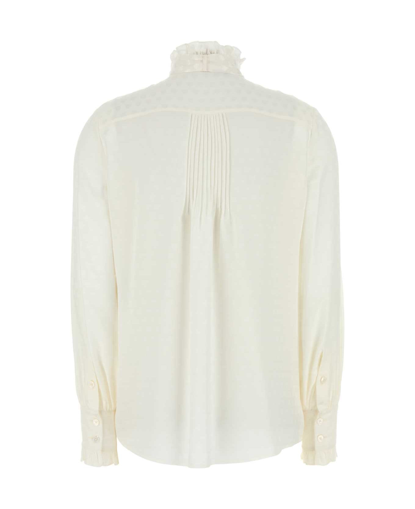 White Silk Shirt - 2