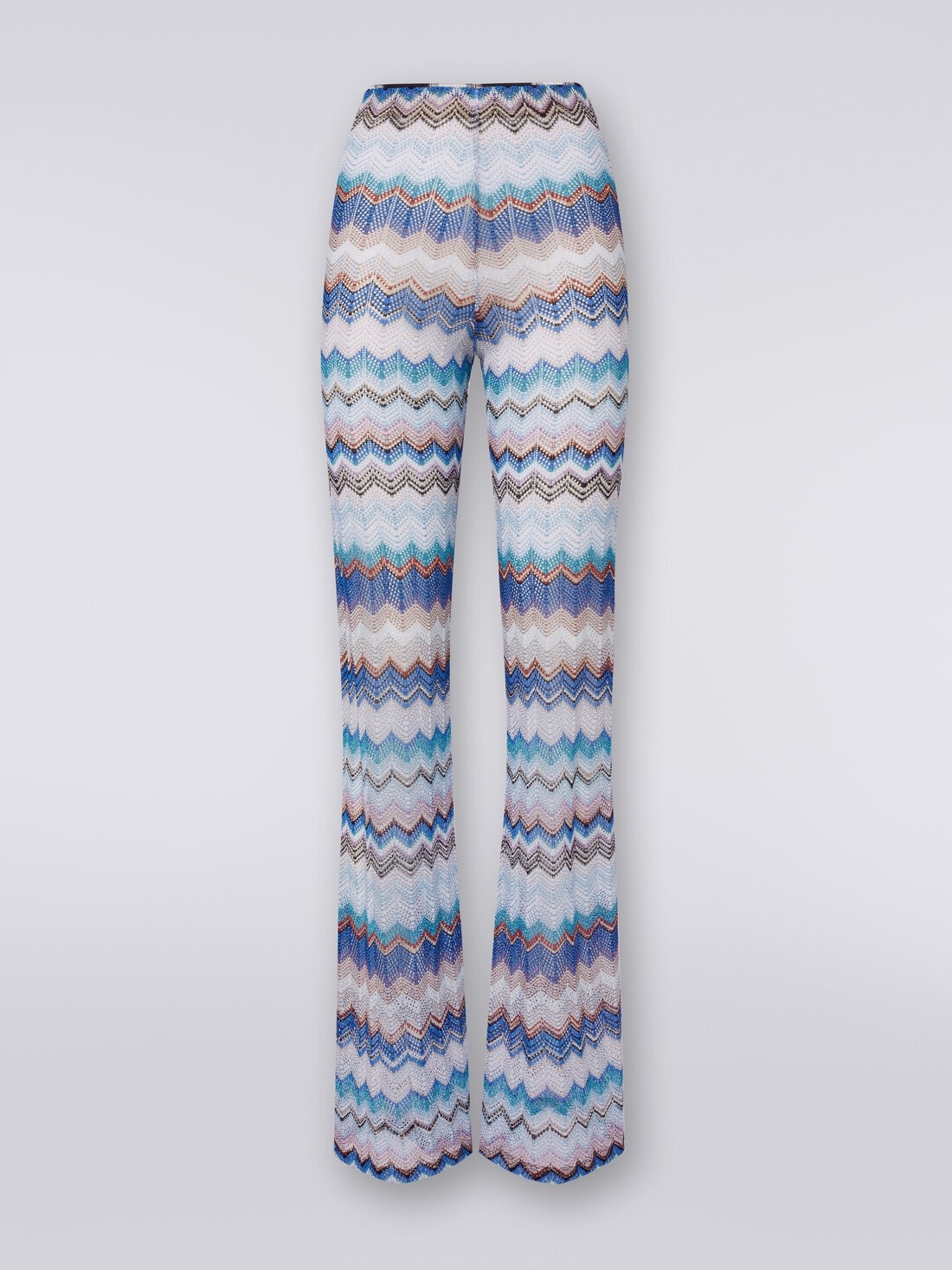 Cover up trousers in zigzag crochet with lurex - 1