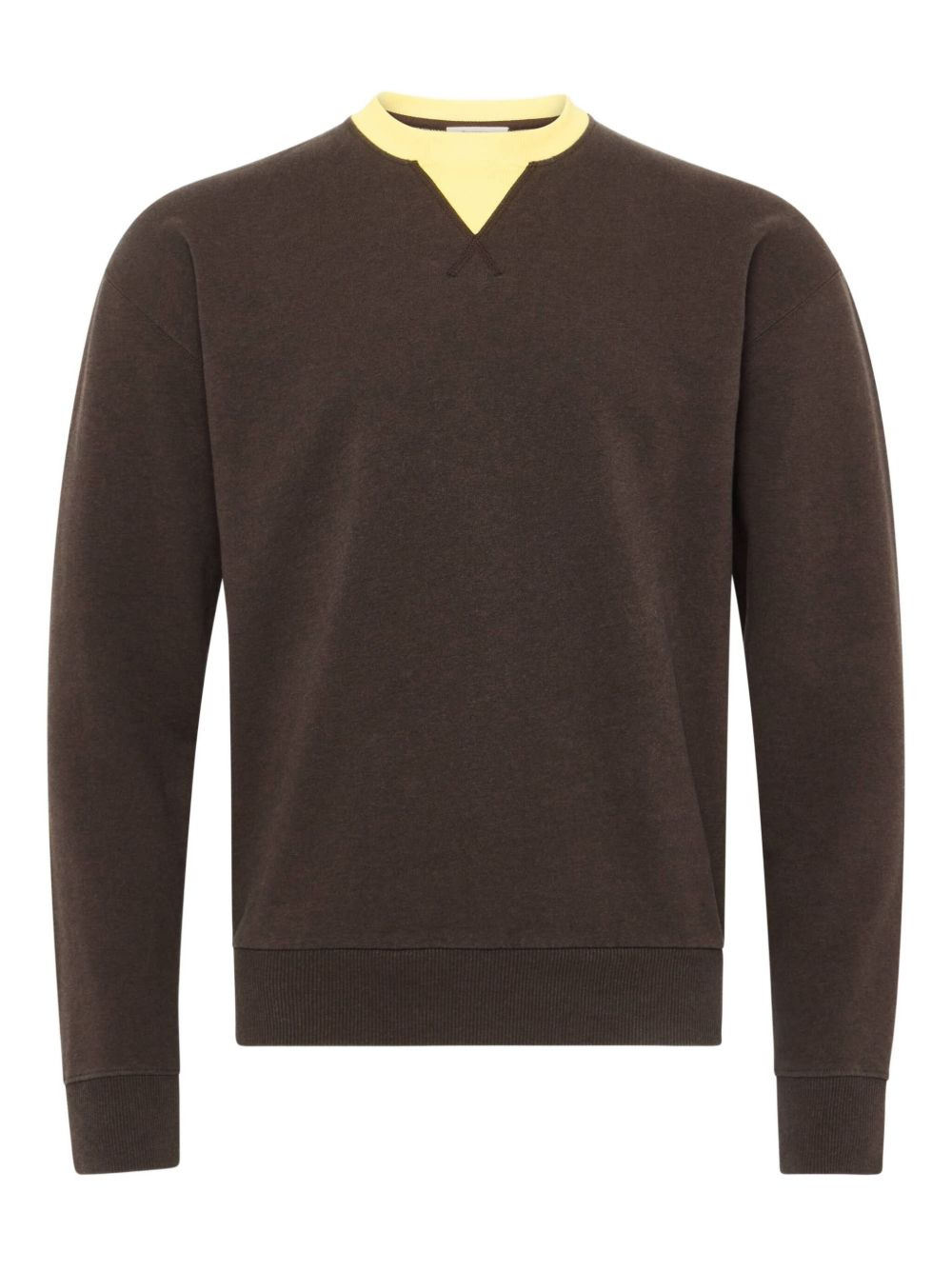 contrast-trim sweatshirt - 1