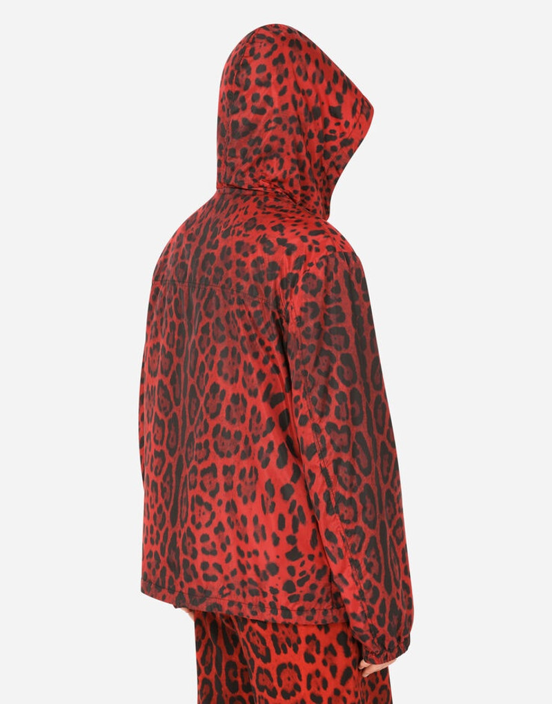 Leopard-print nylon jacket 6