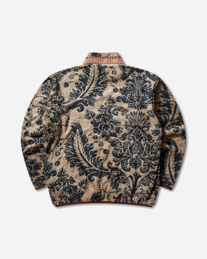 Kapital Men's Damask Fleece Zip Jacket Beige outlook