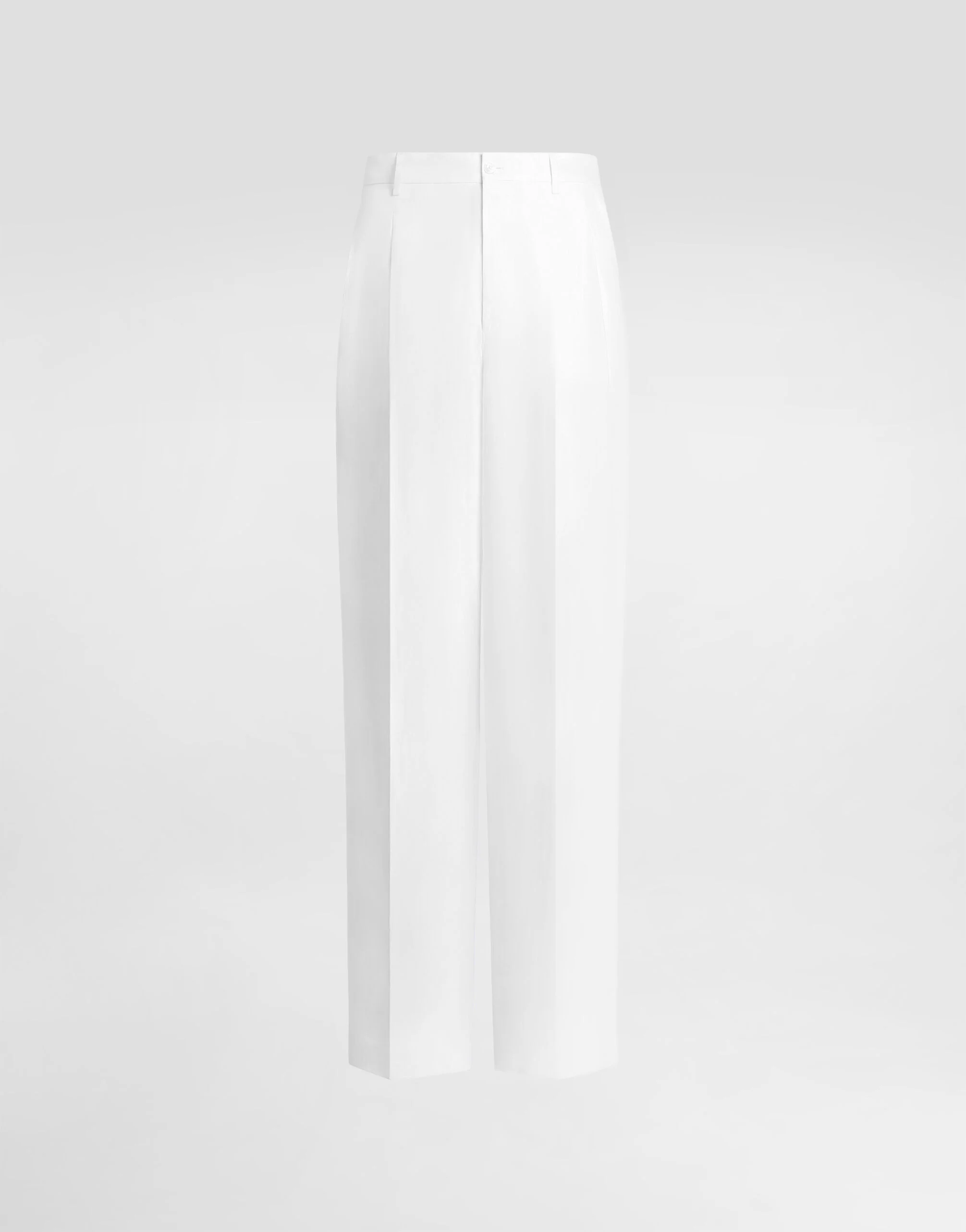 Linen trousers with double pleat - 1
