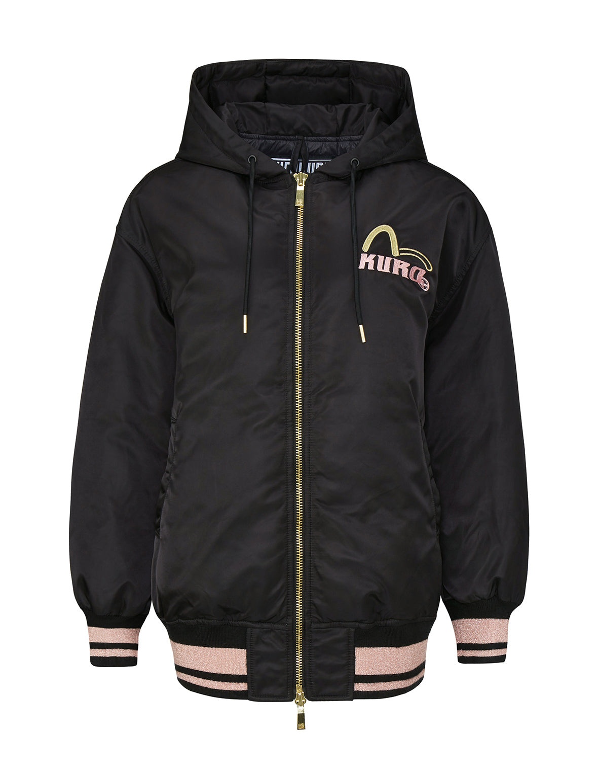 Floral and Kamon Embroidered Down Jacket - 2