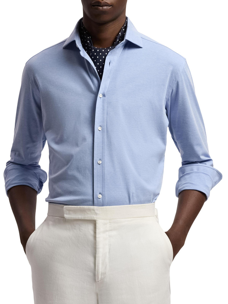 Men's Aston Cotton-Blend Button-Front Shirt - Blue 3