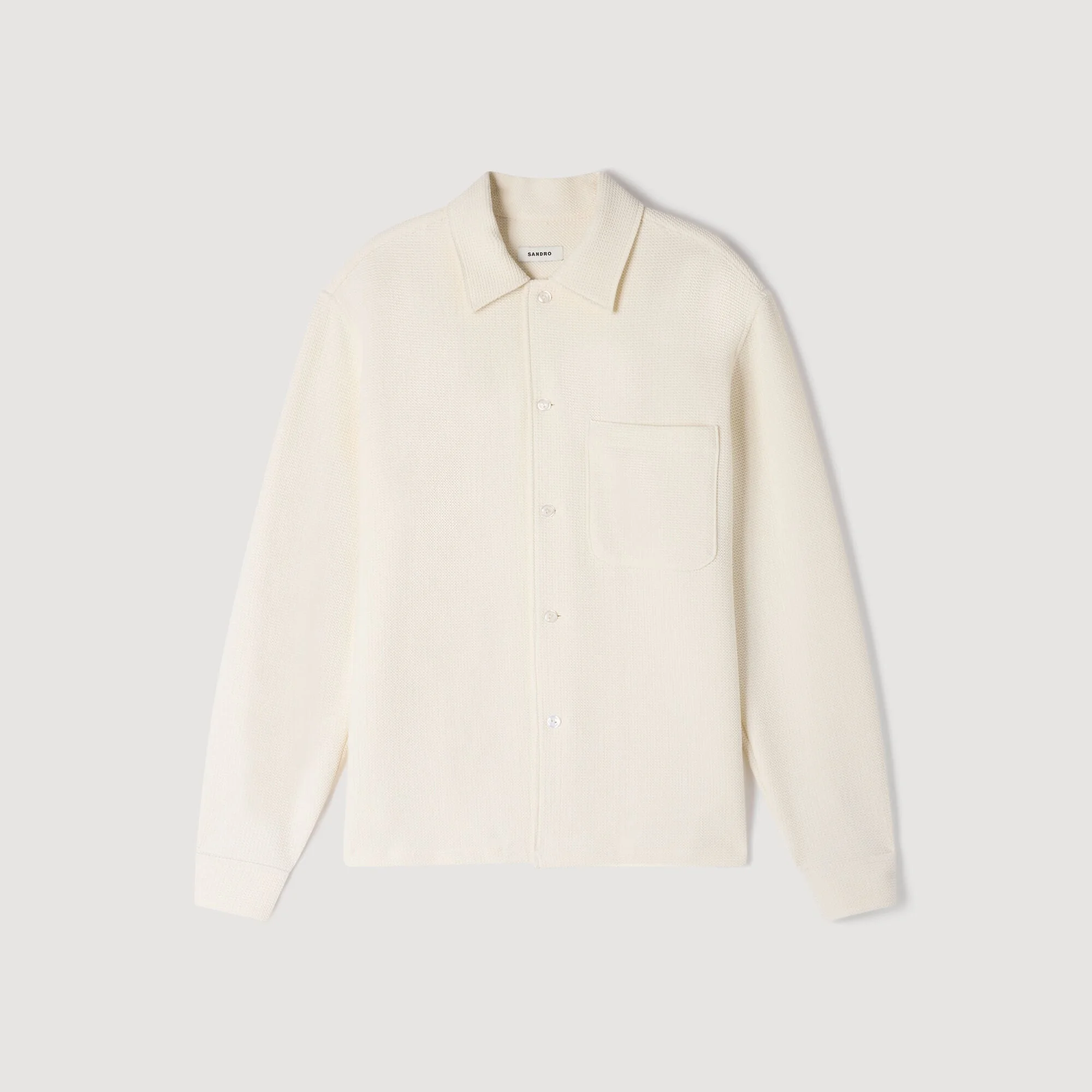 TEXTURED SHARK COLLAR SHIRT - 1