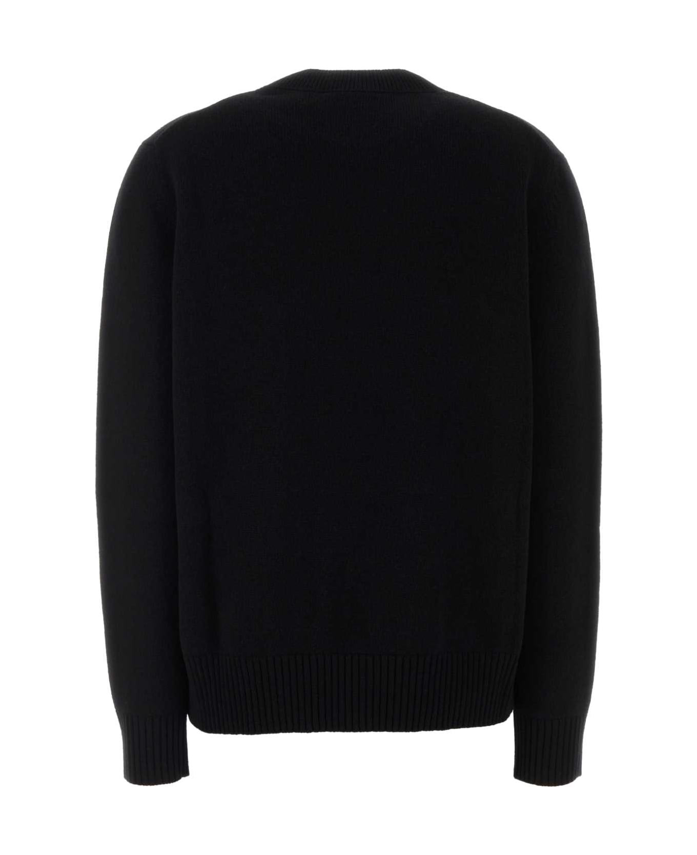 Black Wool Blend Sweater - 2