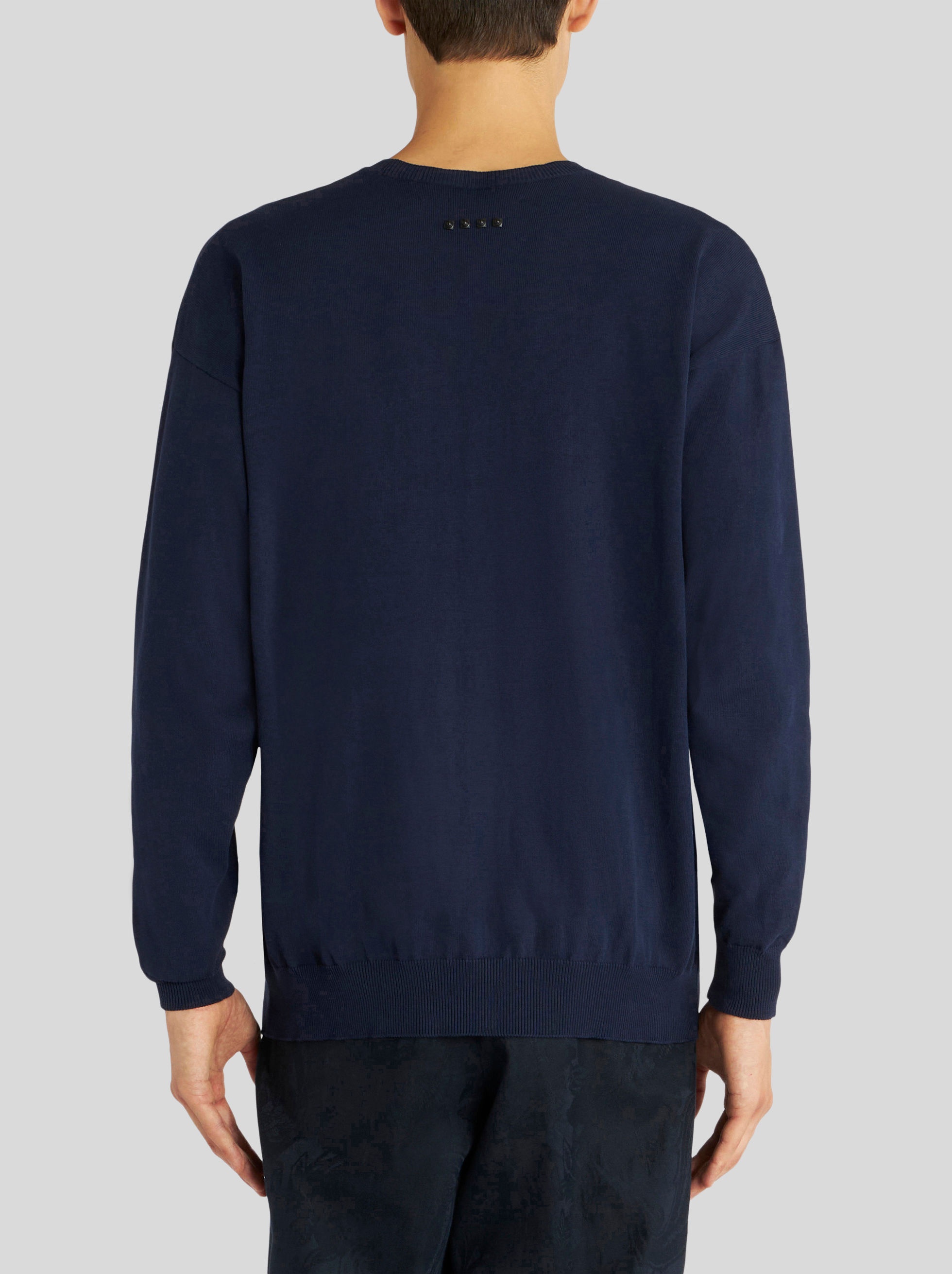 JACQUARD JUMPER WITH RARE FLOWER - 5