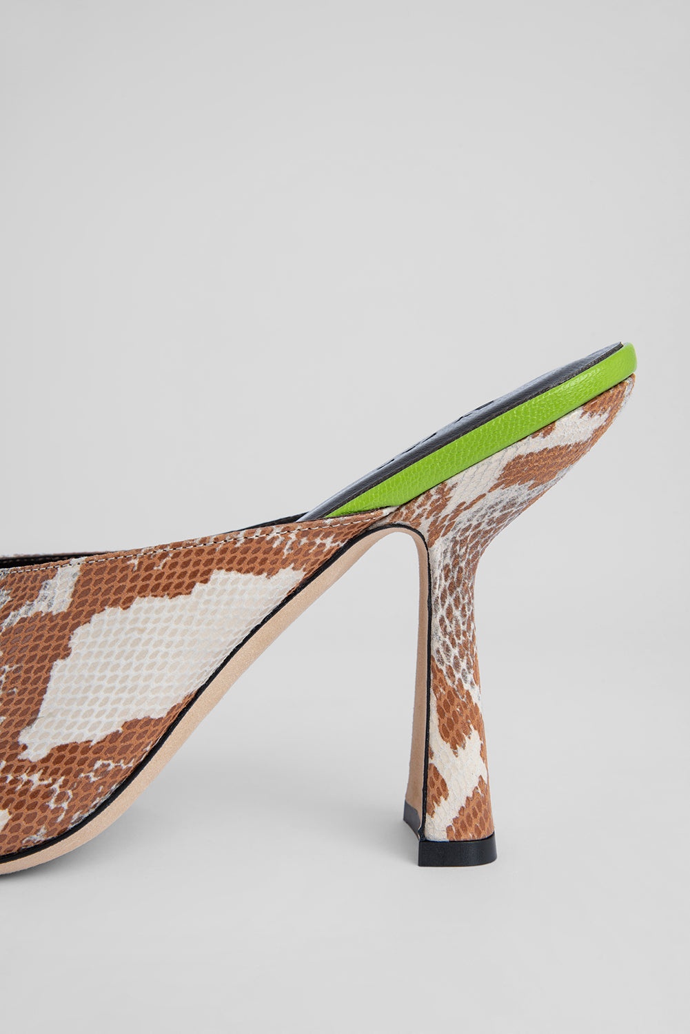 Zaya Almond Snake Print Leather - 6