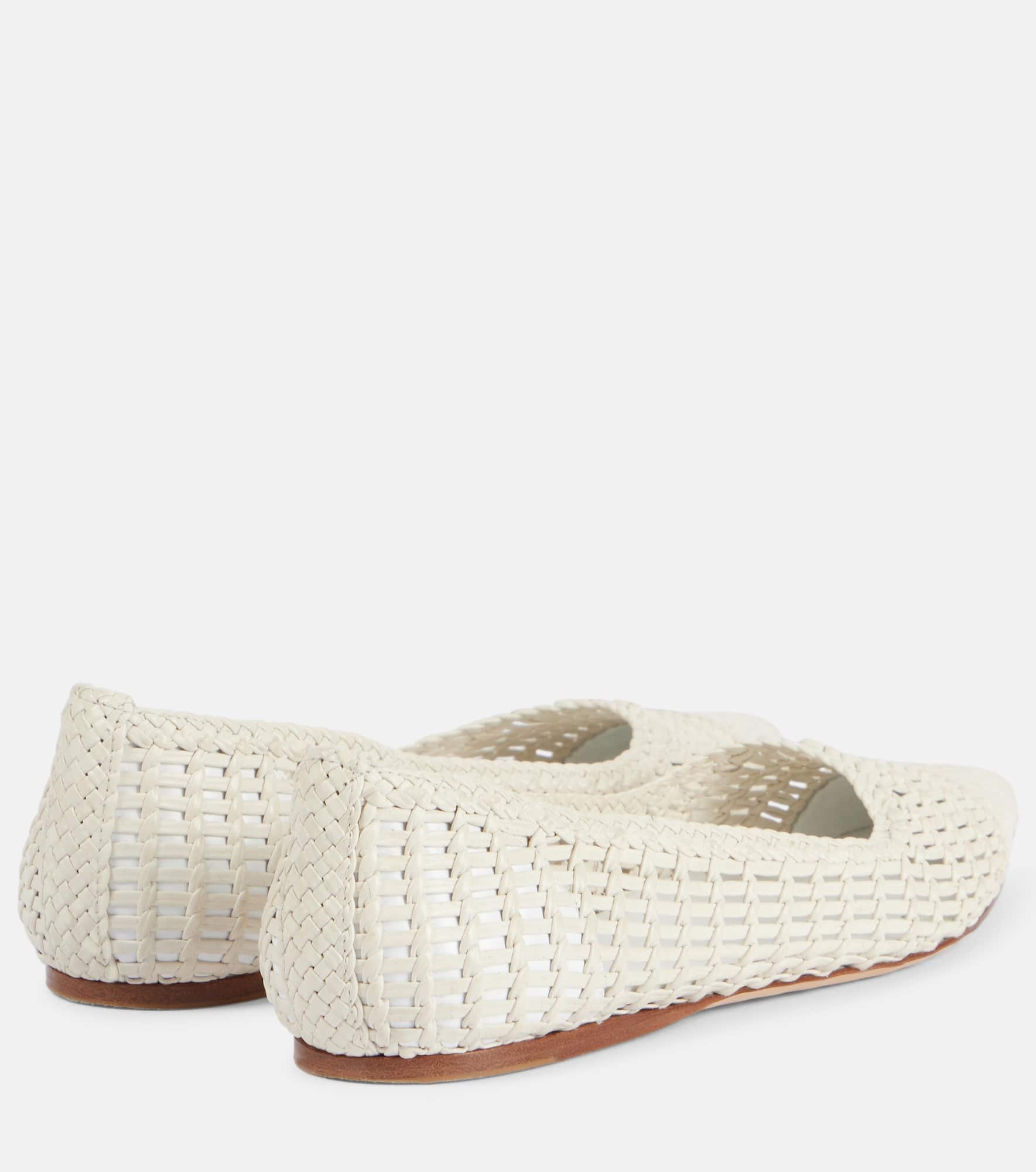 Milos woven leather ballet flats - 2