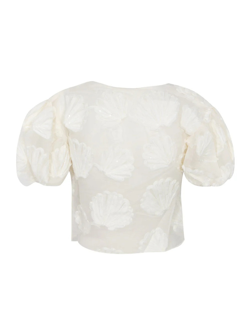 House of Sunny Scattered Shells Applique Blouse outlook