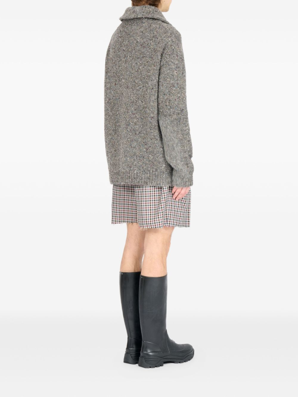 speckled half-zip sweater - 4