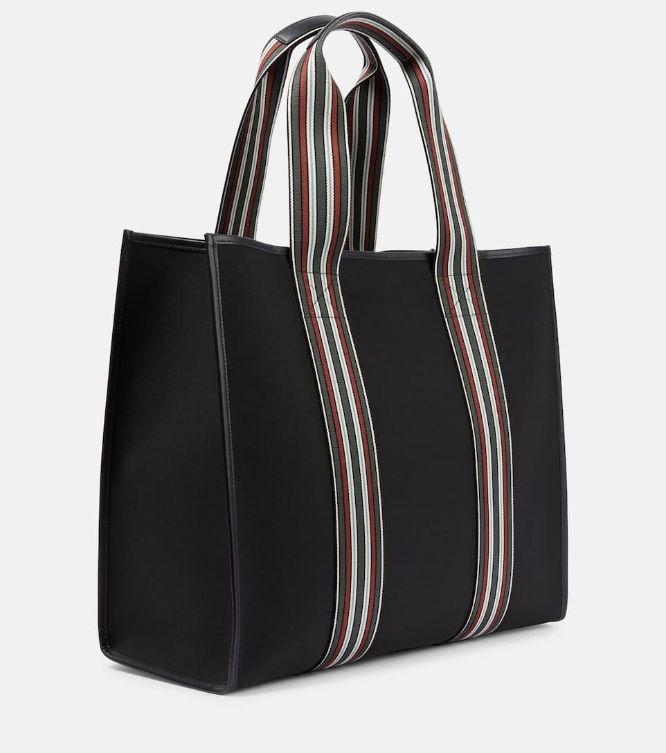 The Suitcase Stripe canvas tote bag - 4