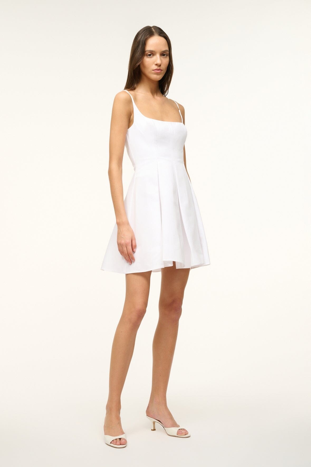 STAUD MINI JOLI DRESS WHITE - 4