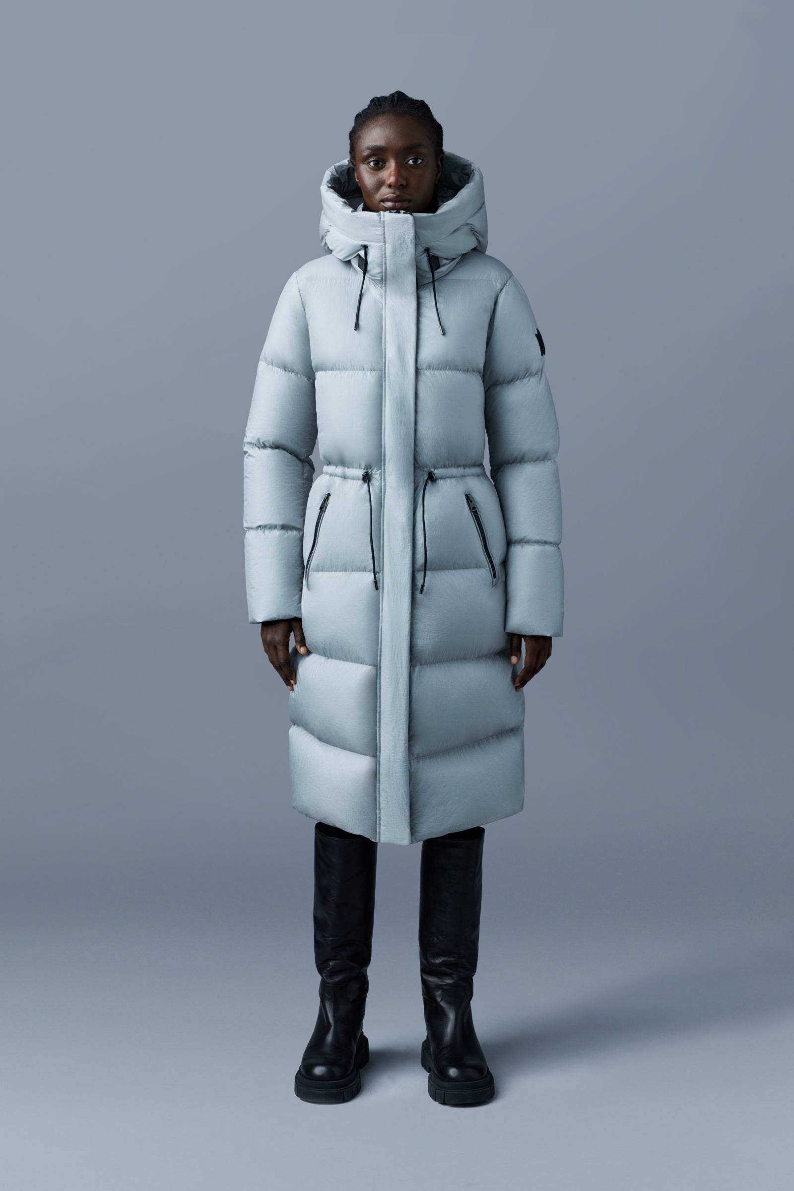 ISHANI foil shield long down coat with hood - 2