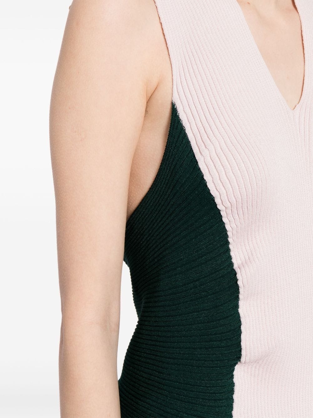 asymmetric ribbed-knit top - 5